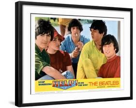 Help, George Harrison, Ringo Starr, Paul Mccartney, John Lennon, 1965-null-Framed Art Print