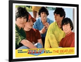 Help, George Harrison, Ringo Starr, Paul Mccartney, John Lennon, 1965-null-Framed Art Print