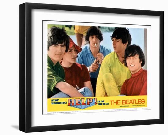 Help, George Harrison, Ringo Starr, Paul Mccartney, John Lennon, 1965-null-Framed Art Print