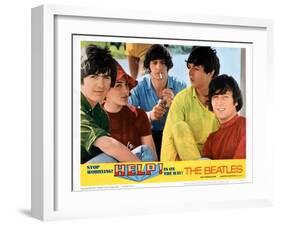 Help, George Harrison, Ringo Starr, Paul Mccartney, John Lennon, 1965-null-Framed Art Print