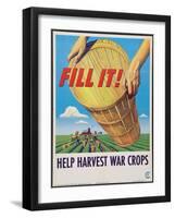 Help Harvest War Crops-Stevan Dohanos-Framed Art Print