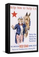 Help Him to Help U.S.! Poster-James Montgomery Flagg-Framed Stretched Canvas