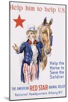 Help Him to Help U.S.! Poster-James Montgomery Flagg-Mounted Giclee Print