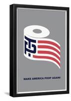 Help Make America Poop Again (Grey)-null-Framed Poster