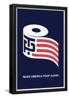 Help Make America Poop Again (Navy)-null-Framed Poster