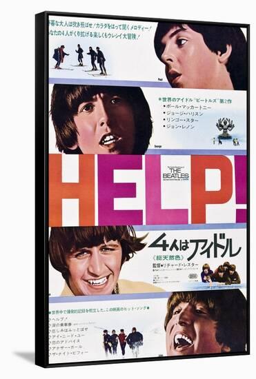 Help!, The Beatles, Japanese Poster Art, 1965-null-Framed Stretched Canvas