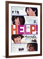 Help!, The Beatles, Japanese Poster Art, 1965-null-Framed Premium Giclee Print