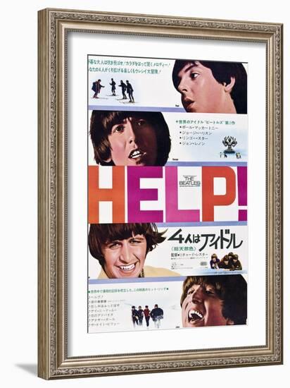 Help!, The Beatles, Japanese Poster Art, 1965-null-Framed Art Print