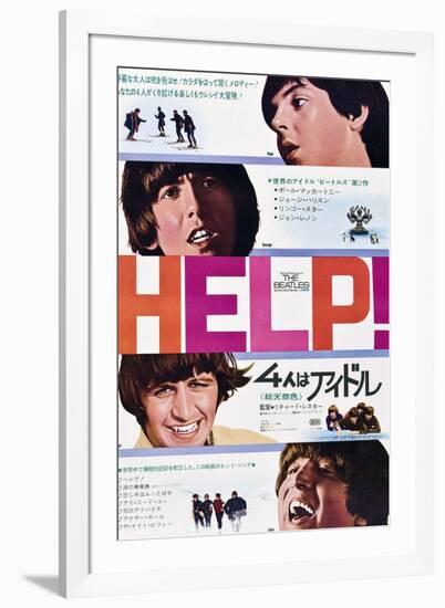 Help!, The Beatles, Japanese Poster Art, 1965-null-Framed Art Print