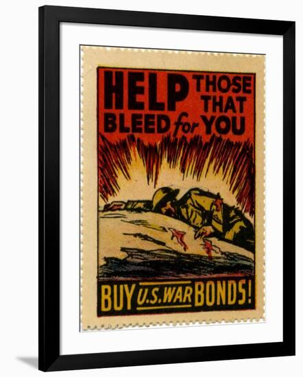 "Help Those That Bleed For You -- Buy U.S. War Bonds!", 1943-null-Framed Giclee Print