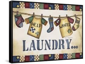 Help Wanted Laundry-Laurie Korsgaden-Framed Stretched Canvas