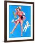 Help Wanted! Pin-Up with Dog 1939-Gil Elvgren-Framed Art Print