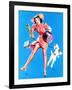 Help Wanted! Pin-Up with Dog 1939-Gil Elvgren-Framed Art Print