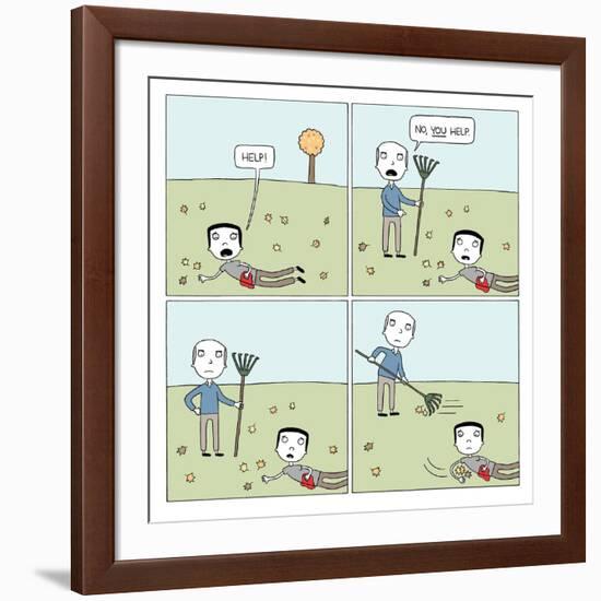 Help-Reza Farazmand-Framed Art Print