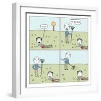 Help-Reza Farazmand-Framed Art Print