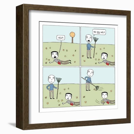 Help-Reza Farazmand-Framed Art Print