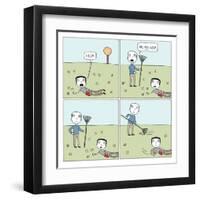 Help-Reza Farazmand-Framed Art Print