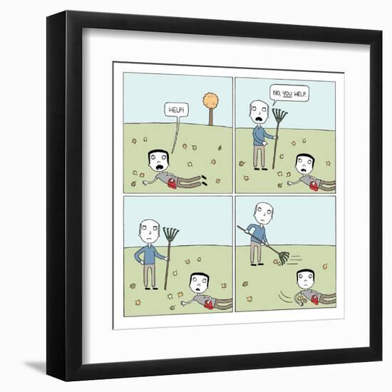 Help-Reza Farazmand-Framed Art Print