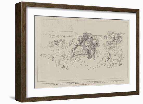 Helped by Fellow-Colonials, a Wounded Canadian Scout Succoured by a Victorian Patrol-Charles Edwin Fripp-Framed Giclee Print