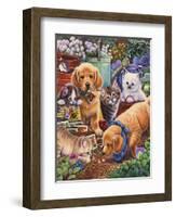 Helpful Garden Paws-Jenny Newland-Framed Giclee Print