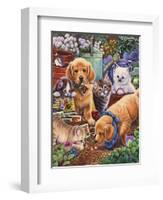 Helpful Garden Paws-Jenny Newland-Framed Giclee Print