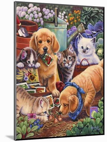 Helpful Garden Paws-Jenny Newland-Mounted Giclee Print