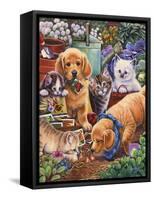 Helpful Garden Paws-Jenny Newland-Framed Stretched Canvas