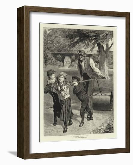 Helping Gardener-Robert Barnes-Framed Giclee Print