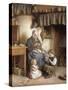 Helping Grannie, 1878-Joseph Clark-Stretched Canvas