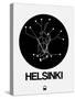 Helsinki Black Subway Map-NaxArt-Stretched Canvas