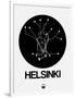 Helsinki Black Subway Map-NaxArt-Framed Art Print