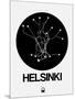 Helsinki Black Subway Map-NaxArt-Mounted Art Print