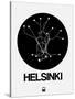 Helsinki Black Subway Map-NaxArt-Stretched Canvas