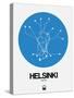 Helsinki Blue Subway Map-NaxArt-Stretched Canvas