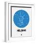 Helsinki Blue Subway Map-NaxArt-Framed Art Print