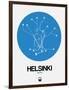 Helsinki Blue Subway Map-NaxArt-Framed Art Print