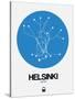 Helsinki Blue Subway Map-NaxArt-Stretched Canvas