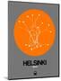 Helsinki Orange Subway Map-NaxArt-Mounted Premium Giclee Print