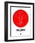 Helsinki Red Subway Map-NaxArt-Framed Art Print