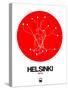 Helsinki Red Subway Map-NaxArt-Stretched Canvas