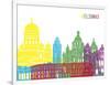 Helsinki Skyline Pop-paulrommer-Framed Art Print