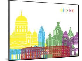 Helsinki Skyline Pop-paulrommer-Mounted Art Print
