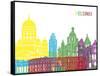 Helsinki Skyline Pop-paulrommer-Framed Stretched Canvas