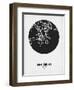 Helsinki Street Map Black on White-NaxArt-Framed Art Print