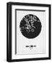 Helsinki Street Map Black on White-NaxArt-Framed Art Print