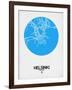 Helsinki Street Map Blue-NaxArt-Framed Art Print