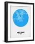 Helsinki Street Map Blue-NaxArt-Framed Art Print