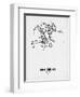 Helsinki Street Map White-NaxArt-Framed Art Print