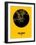 Helsinki Street Map Yellow-NaxArt-Framed Art Print