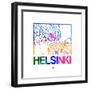 Helsinki Watercolor Street Map-NaxArt-Framed Premium Giclee Print
